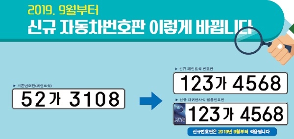 ▲동구가 오는 9월 1일부터 신규 승용자동차 등록번호판 변경에 따른 대대적 홍보에 나섰다.(사진제공=동구청)