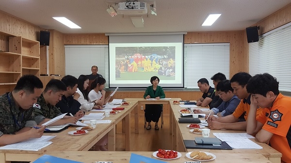 ▲담양군이 ‘2019년 대규모 생물테러 모의 훈련’을 위한 유관기관 간담회 개최했다.(사진제공=담양군)