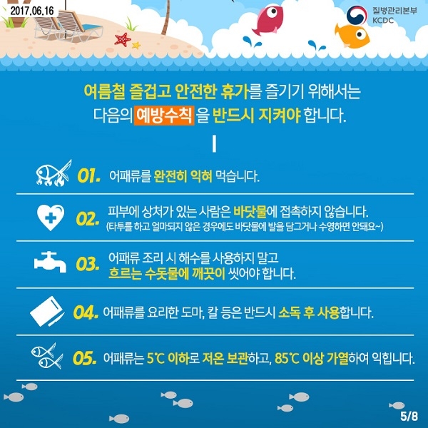 ▲비브리오패혈증 예방수칙 포스터(사진제공=목포시)