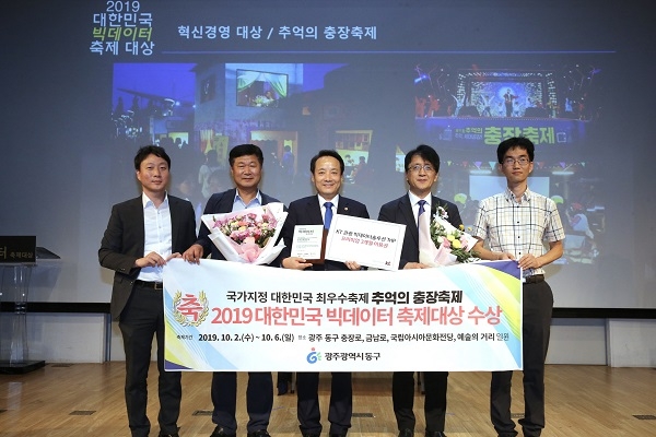 ▲‘추억의 충장축제’가 29일 ‘제2회 대한민국 빅데이터 축제대상’에서 혁신경영상을 차지하는 영예를 안았다.(사진제공=동구청)