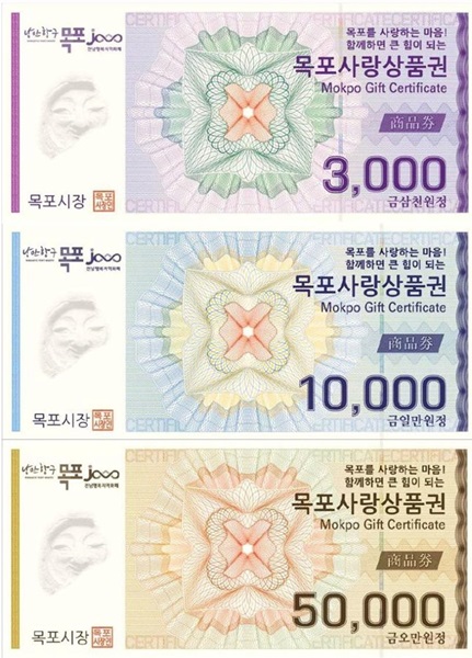 ▲목포사랑상품권(사진제공=목포시)