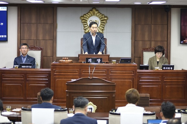 ▲순천시의회는 6일 본회의를 열었다.(사진제공=순천시의회)