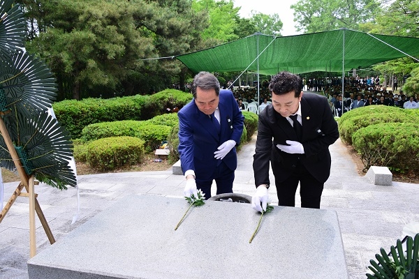 ▲지난해 현충일 추념행사 모습(사진제공=담양군)