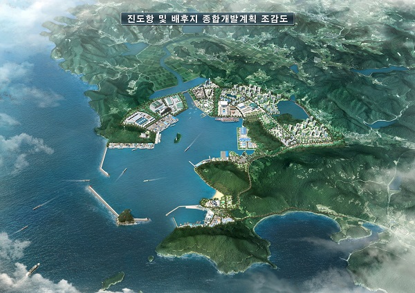 ▲진도항 배후지 복합산업단지를 올해 하반기 준공해 서남해안 거점지역으로 집중 육성한다.(사진제공=진도군)