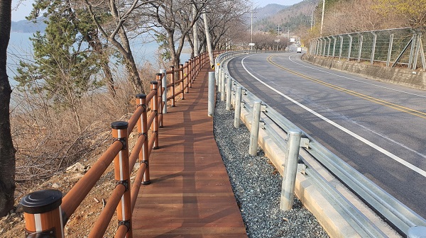 ▲새롭게 개설한 강진 ‘남도 순례길’ 산책로