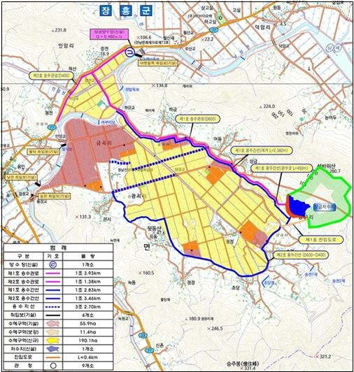 ▲장흥군은 2021년도 다목적 농촌용수 개발 사업으로 용산면 상금지구가 신규 착수지구로 선정됐다.(사진제공=장흥군)