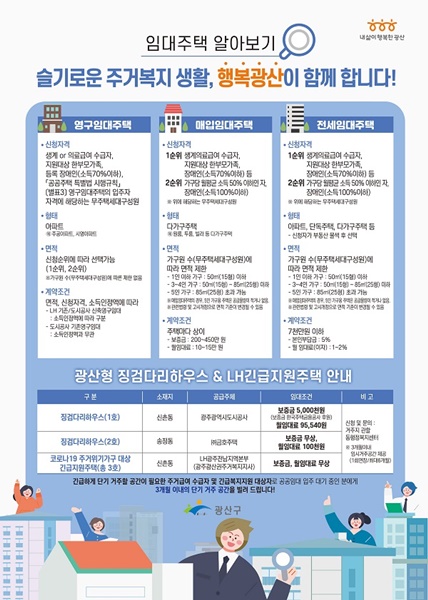 ▲광산구 주거복지 홍보전단 시안(사진제공=광산구)