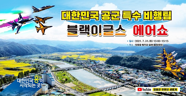 ▲대한민국 공군 특수비행단 블랙이글스 오는 31일 장흥에서 에어쇼 펼친다.(사진제공=장흥군)