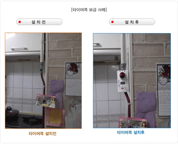 ▲타이머콕 보급 사례(사진제공=강진군)