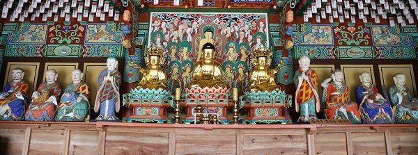 ▲고흥 능가사 목조석가여래삼존상 및 16나한상 국가보물지정 예고(사진제공=고흥군)