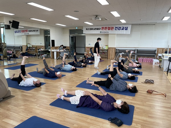 ▲튼튼혈관 건강교실 1기 활동 모습(사진제공=강진군)
