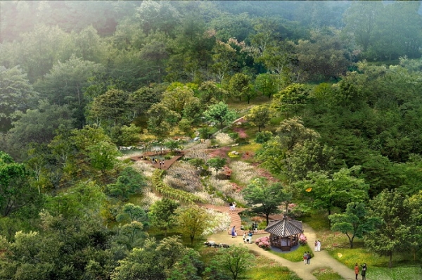 ▲광양시는 ‘마동현충탑 복합산림경관숲 조성사업’으로 2022년 예산 2억 원을 확보했다.(사진제공=광양시)
