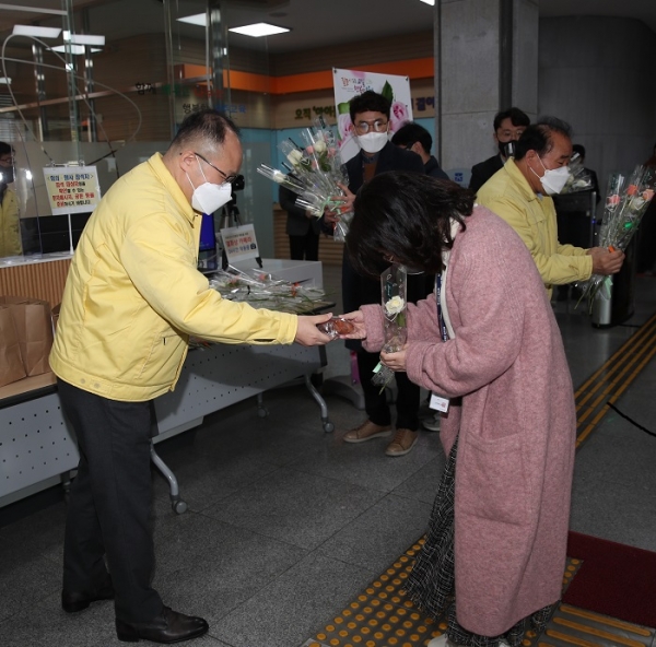 ▲광주시교육청이 8일 ‘세계 여성의 날 기념행사’를 실시했다.(사진제공=광주광역시교육청)