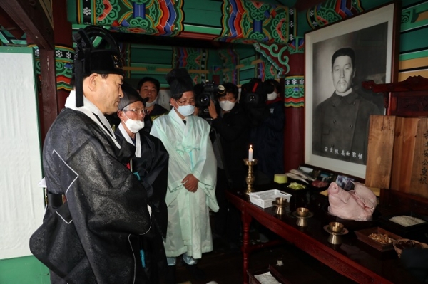 ▲안중근 의사가 순국한 오는 26일 장흥군 해동사에서 그를 기억하는 특별한 추모제가 열린다.(사진제공=장흥군)