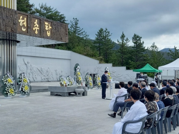 고흥군는 지난 6일 ‘제67회 현충일’을 맞아 군립 고흥현충공원에서 추념식을 개최했다.(사진제공=고흥군)