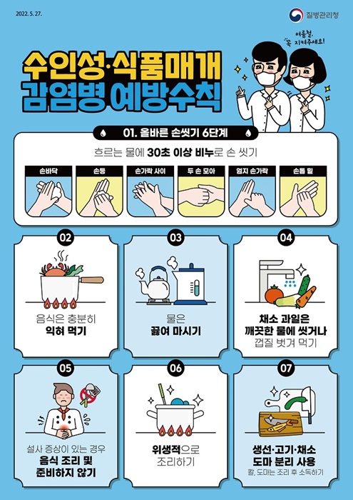 구례군은 수인성·식품매개 감염병 예방수칙 준수를 당부했다.(사진제공=구례군)