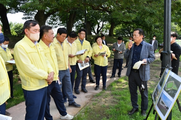 ▲이병노 담양군수가 민선8기 군정 추진을 위한 관내 주요 현안사업장 17개소 점검에 나섰다.(사진제공=담양군)