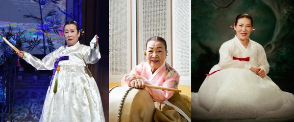 ▲목포뮤직플레이가 스승과 제자 하모니로 축제 서막 연다(왼쪽부터 박방금 명창, 안애란 명창, 김순자 명창.사진제공=목포시)