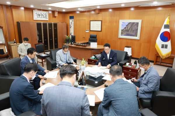 ▲ 화순군이 소기홍 행정안전부 장관정책보좌관과 정책간담회를 개최했다.(사진제공=화순군)