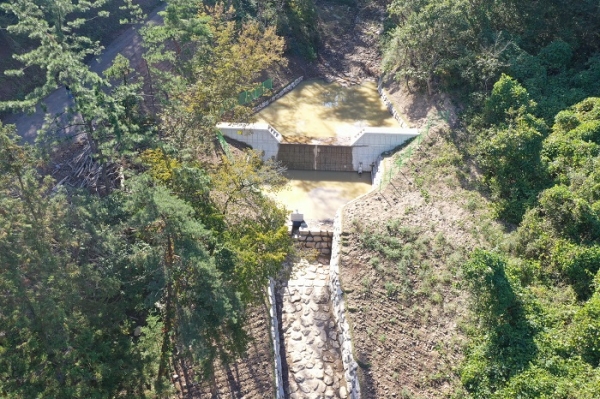 ▲구례군 산동 이평 일원 산림유역관리사업 완료 모습(사진제공=구례군)