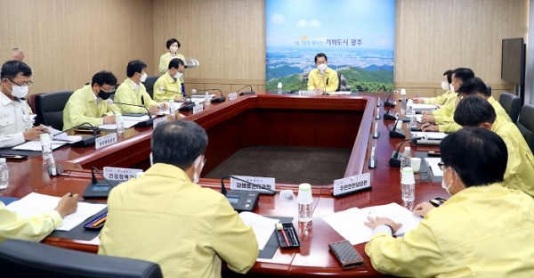 ▲광주광역시는 2일 2022년 지역안전지수 향상대책 추진상황 보고회를 개최했다.(사진제공=광주광역시)
