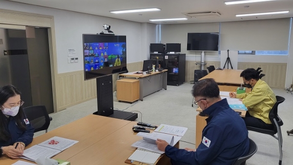 전라남도는 9일 고 ‘초미세먼지 재난대응 모의훈련’을 실시했다.