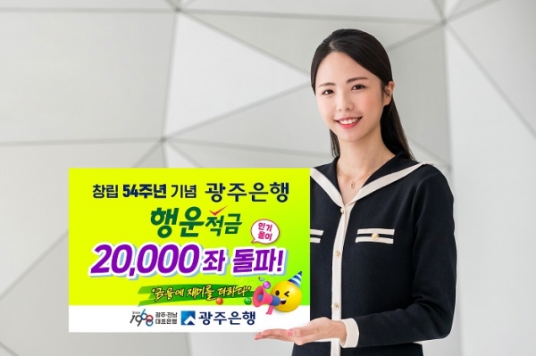 ▲광주은행은 지난 9월에 출시한 ‘행운적금’이 출시 2개월만에 2만좌를 돌파했다.(사진제공=광주은행)