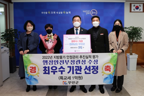 ▲무안군은 15일 ‘2022 지방물가 안정관리 추진실적 평가’에서 최우수 기관으로 선정됐다.(사진제공=무안군)