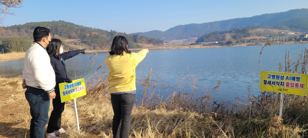 ▲영광군은 겨울 철새 이동이 활발한 2월까지 주요 철새서식지 예찰 활동을 강화하여 실시한다.(사진제공=영광군)