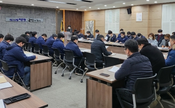 ▲영광군은 지난 26일 건설공사 종합추진 기획단의 본격적인 운영을 위한 출범식을 가졌다.(사진제공=영광군)