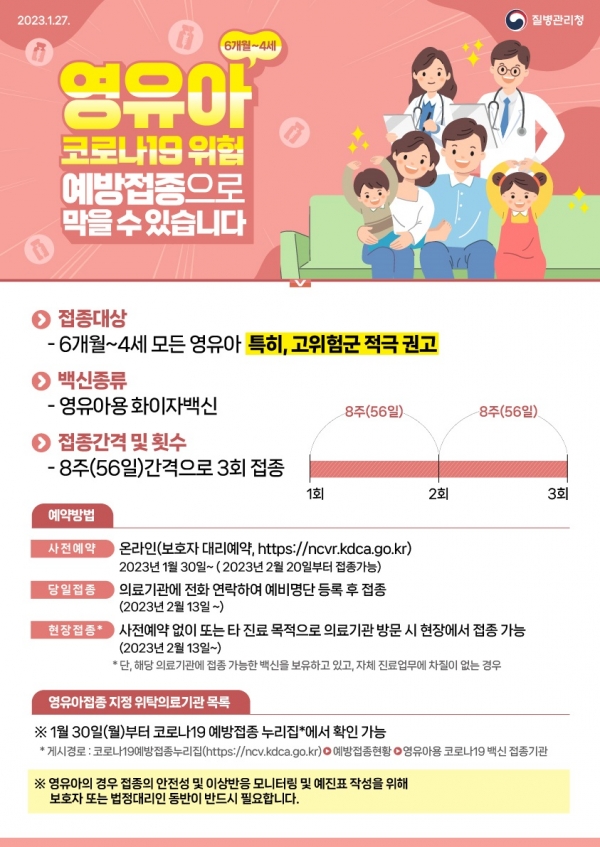 ▲목포시가 만 6개월부터 4세 영유아를 대상으로 한 코로나19 예방 접종 사전 예약을 진행하고 있다.(사진제공=목포시)