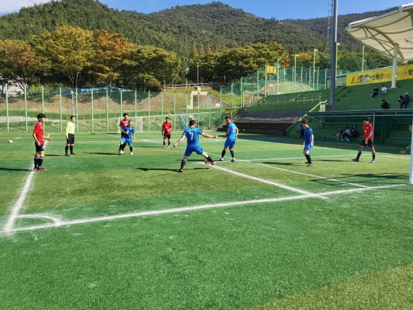 ▲지난해 열린 제34회 전남장애인생활체육대축전 축구 경기 장면(사진제공=완도군)