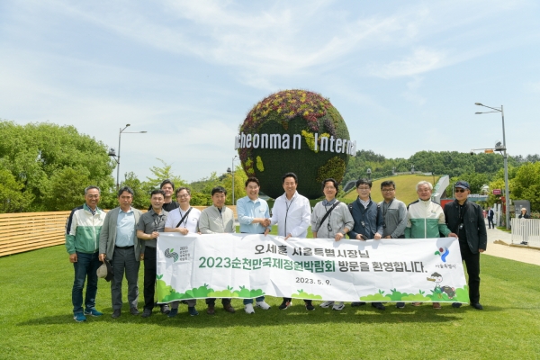 ▲서울특별시의 오세훈 시장과 대한민국 생태수도 순천의 노관규 시장이 만났다.(사진제공=순천시)