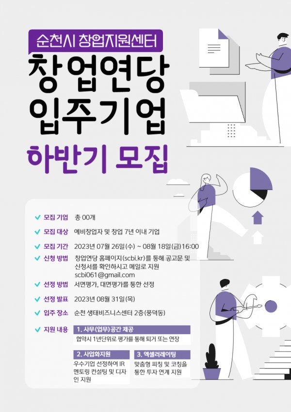 ▲창업연당 입주기업 모집 포스터(사진제공=순천시)
