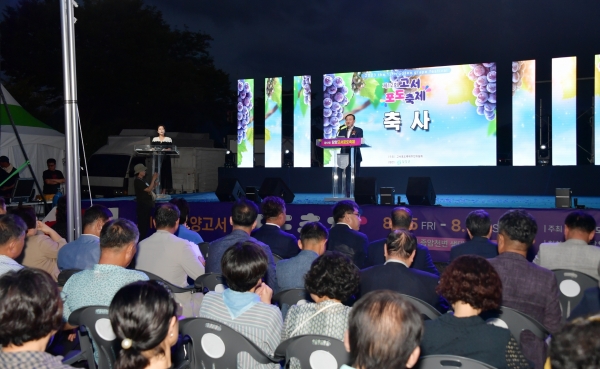 ▲담양군 고서면은 제12회 담양고서포도축제에 사흘간 10,000여명의 관광객이 방문하며 성황리에 마쳤다.(사진제공=담양군)