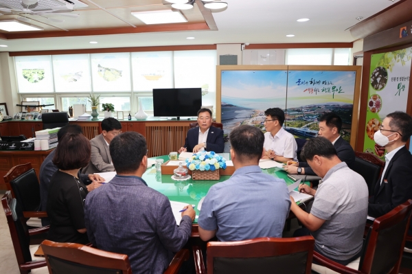 ▲무안군이 2024년 신규시책 보고회를 개최했다.(사진제공=무안군)