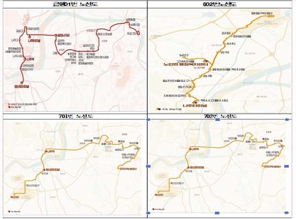 ▲개편 노선도(사진제공=나주시)