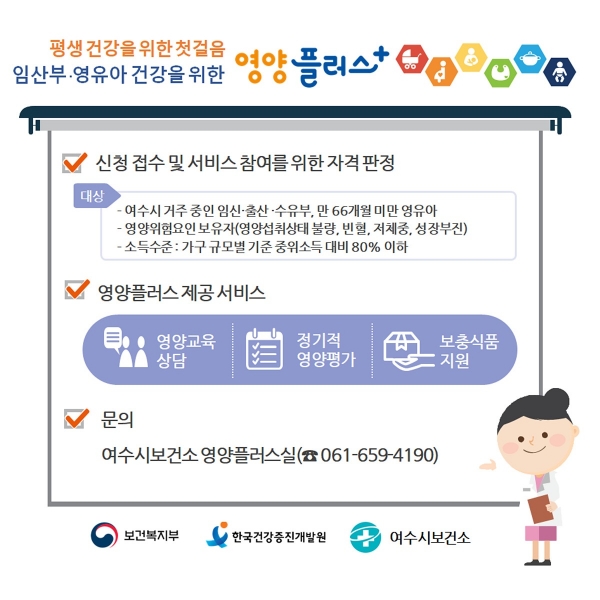 ▲여수시는 ‘영양플러스 사업’을 추진한다.(사진제공=여수시)