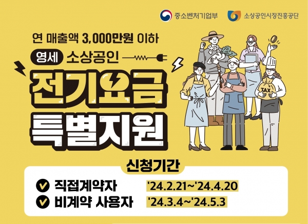 ▲소상공인 전기요금 특별지원 홍보물(사진제공=전라남도)