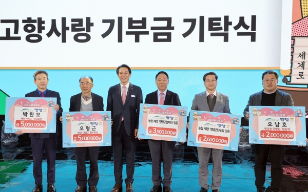 ▲영암군이 지난달 31일 고향사랑기부금 1억원 모금을 돌파했다.(사진제공=영암군)
