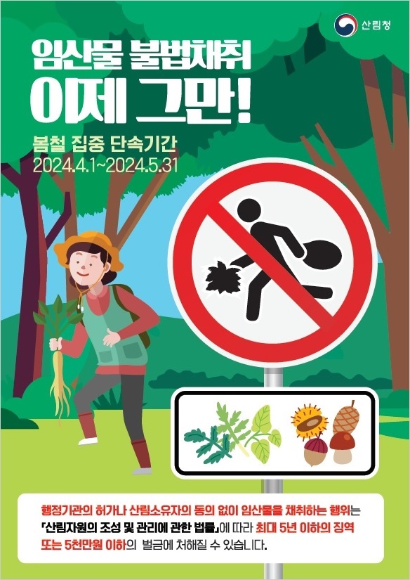 ▲산림청 관련 홍보 이미지(사진제공=강진군)