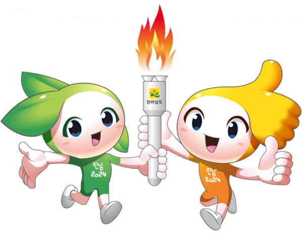 ▲전국소년체전 엠블럼 성화(사진제공=전라남도)