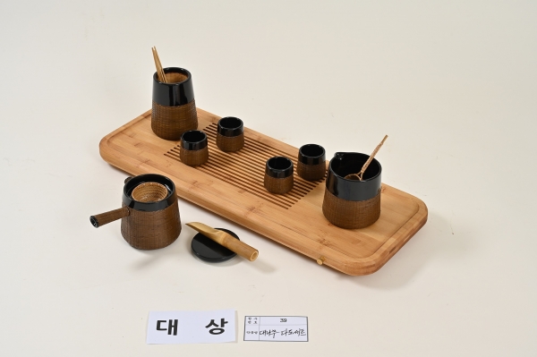 ▲황미경‧임어진 출품작 ‘대나무 다도 세트’ 대상(사진제공=담양군)