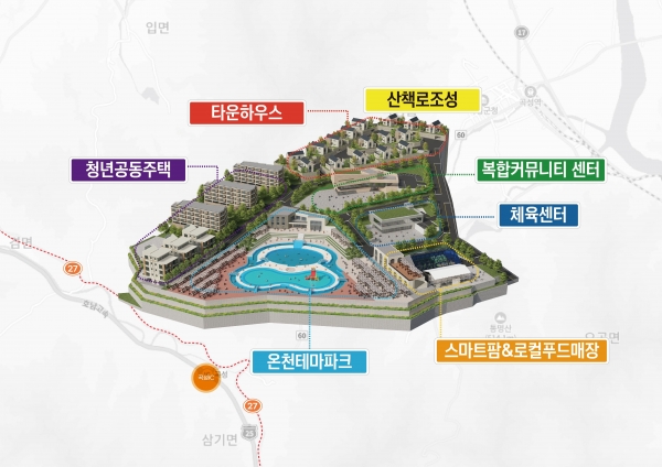 ▲곡성군 활명수 지구 조감도(사진제공=전라남도)