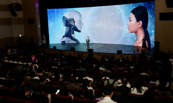 ▲김대중 광주교육감 개막식 기조연설(사진제공=전라남도교육청)