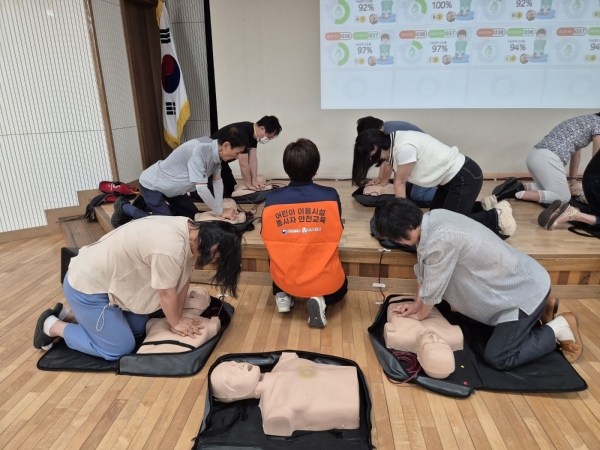 ▲진도군이 ‘어린이 이용시설 종사자 안전교육’을 실시했다.(사진제공=진도군)
