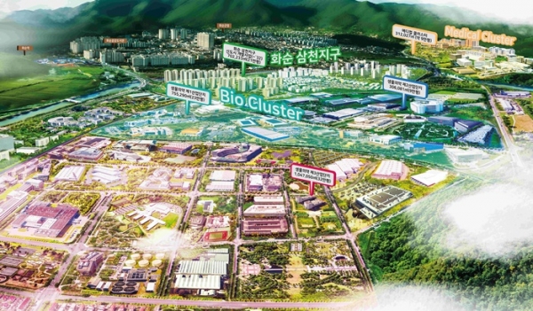 ▲화순 백신면역치료 특화단지 조감도(사진제공=전라남도)