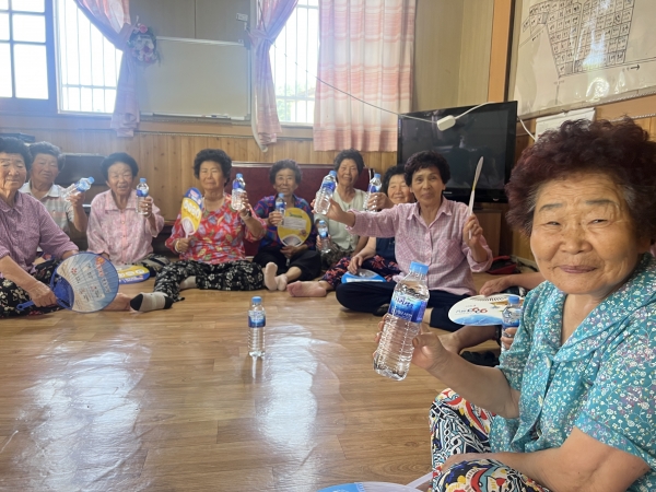 ▲마산면 산막리 경로당 무더위 쉼터(사진제공=해남군)