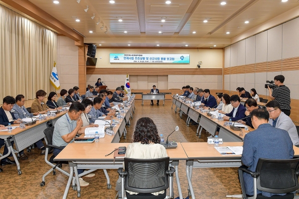 ▲여수시는 지난 20일 최정기 부시장 주재하에 ‘섬박람회 연계사업 추진 상황 점검 보고회’를 가졌다.(사진제공=여수시)