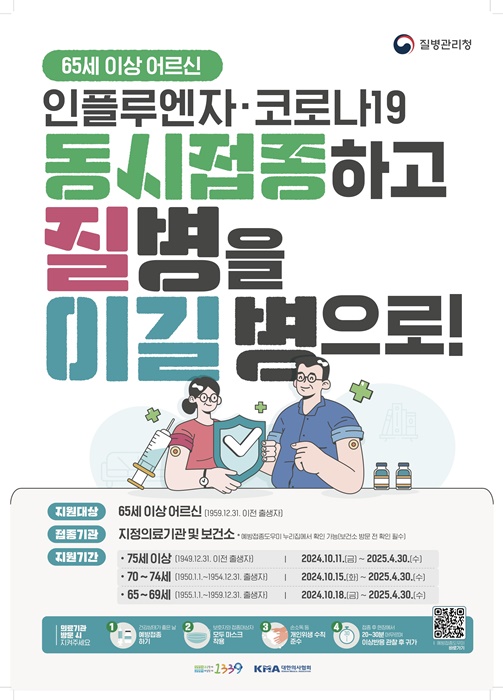 ▲인플루엔자-코로나19 동시접종 홍보물(사진제공=전라남도)